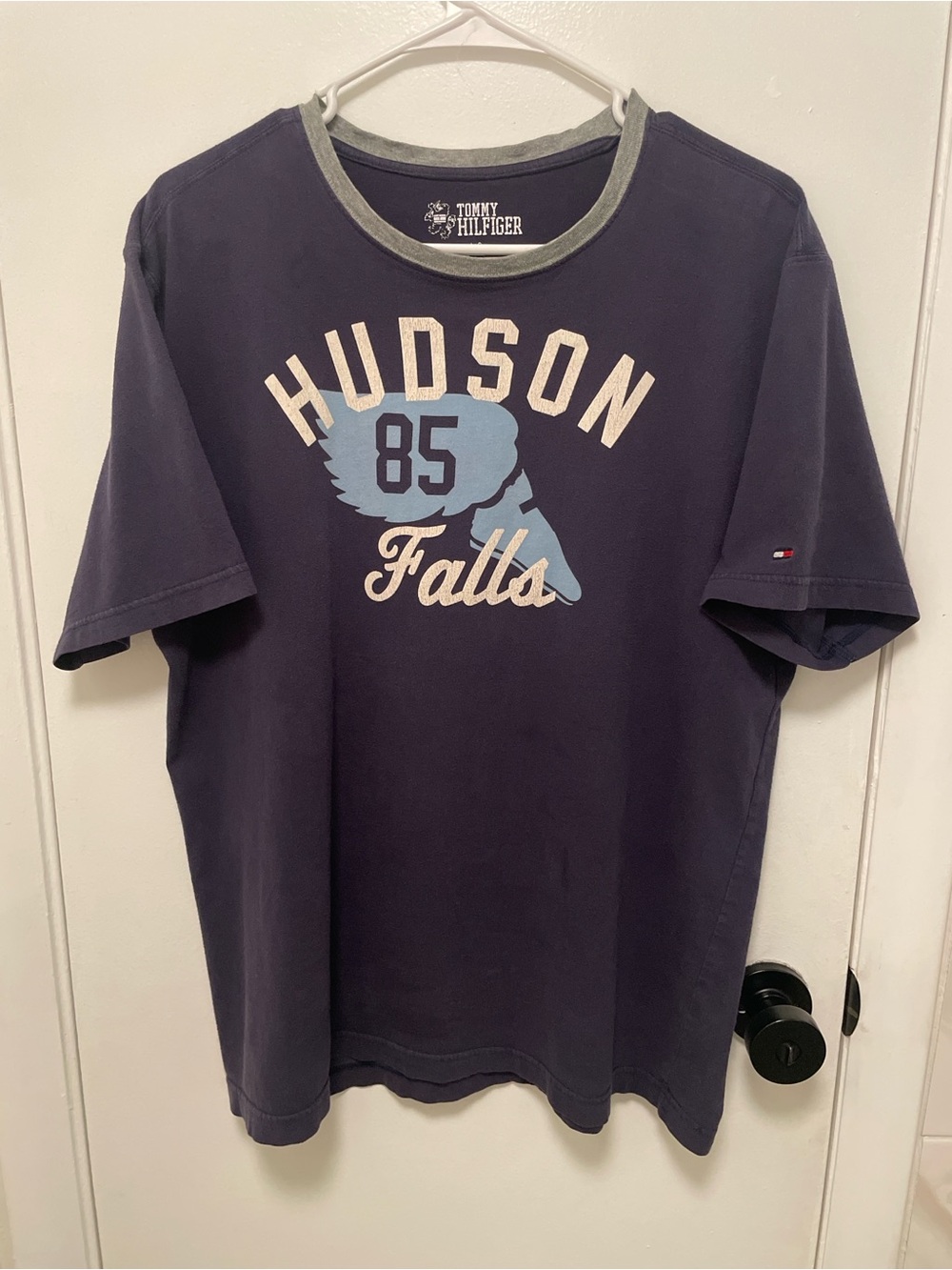 Tommy Hilfiger Navy Graphic 'Hudson Falls 85' Short Sleeve Tee